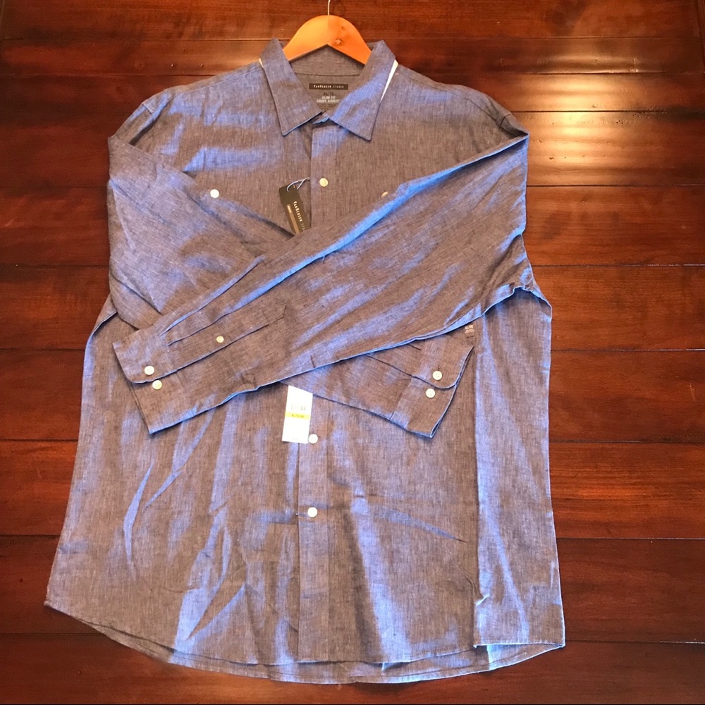 🔥 NWT Van Heusen Studio Dress Shirt